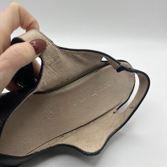 Remonte Dorndorf Leather Mary Jane Slingback Heels Size 40, US 9-9.5 Black Boho - Picture 13 of 13